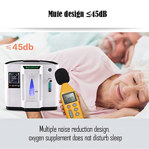 ZYYH Concentrador portátil de oxígeno, generador de oxígeno atomizado, máquina de oxígeno Ajustable de Flujo de 1-6L / min para Uso doméstico y de Viaje, función de Momento
