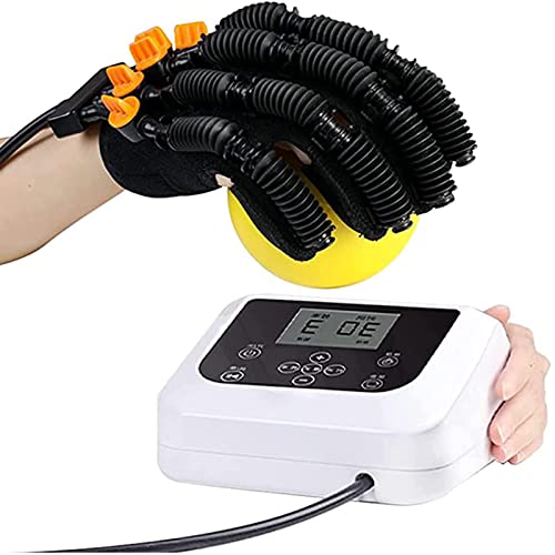 ZZBB Equipo de Entrenamiento de Muñeca para Dedos, Guantes de Robot de Rehabilitación, Entrenador de Dedos para Deterioro Funcional de la Mano/Hemiplejía/Férula de Mano,Right,M