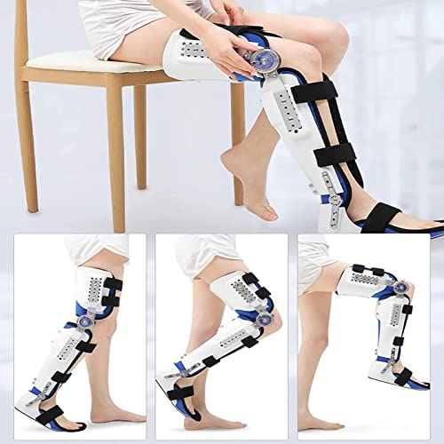 ZZBB Rodillera Ajustable, Tobillo, Pie, Ajustable, Unisex, con Bisagras, Rodillera, Estabilizador de Piernas, Soporte para Pies y Tobillo, para Viajes y Hogar,L