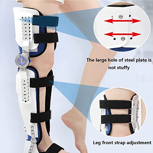 ZZBB Rodillera Ajustable, Tobillo, Pie, Ajustable, Unisex, con Bisagras, Rodillera, Estabilizador de Piernas, Soporte para Pies y Tobillo, para Viajes y Hogar,L