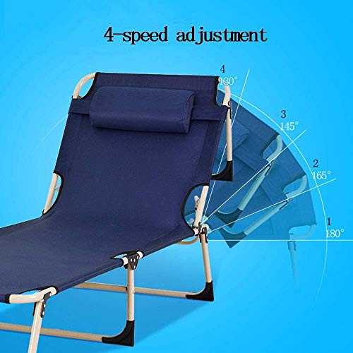 zzx Tumbona Plegable Sillas Jardin Exterior Silla Plegable la Silla de Cubierta, la casa móvil balcón sillón Cama de la Siesta en el Interior de Las sillas Plegables de Hospital (Color, Gris),Gris