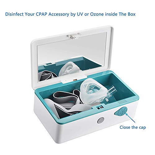 ZZYYZZ CPAP Cleaner and Sanitizer, UV/Ozone Dual Mode Cleaning, Trajes para limpiadores de mascarillas de Tubos de Aire con 4 adaptadores