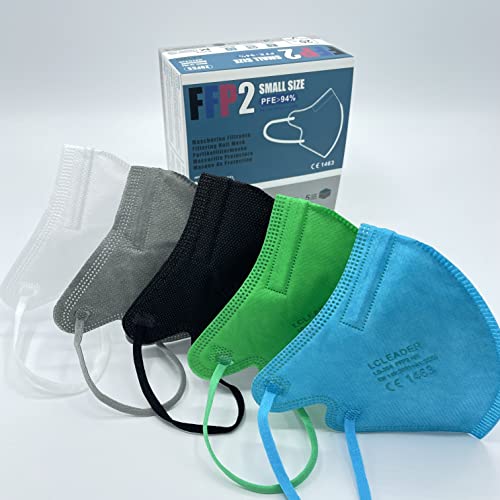 20 Mascarillas FFP2/KN95 Talla Pequeña Small Homologadas Certificación CE sin Válvula de 4 Capas, Máscara Protectora de Polvo, Mascarilla de Protección con Filtros de Calidad BFE≥95, 20 Piezas