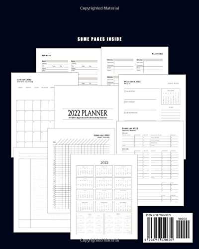 2022 Planner Hospice Care Nurse: Daily, Weekly, Monthly: January - December Appointment and Scheduling Calendar: Pages for Budget Sheets, Habit Trackers, Addresses, Passwords and Notes