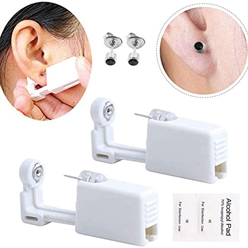 8pcs Pistola perforadora de Oreja,Piercing Desechable Herramienta Pistola de Piercing para Asepsis Piercing Kit de piercing Gun de la oreja con algodón alcohólico