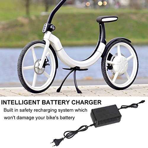 Acogedor Cargador, Cargador de Scooter, 24V 1.6A - 2.0A, Anti-Deformación, Buen Disipar El Calor, Proteccion contra Sobrecarga, Ligero, para Scooters de Bicicletas Eléctricas