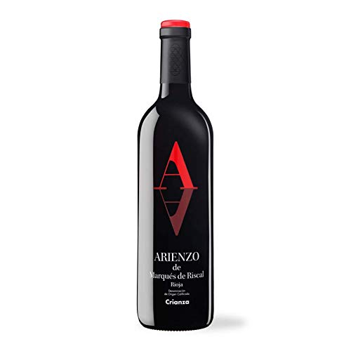 Arienzo de Marqués de Riscal - Vino tinto Crianza Denominación de Origen Calificada Rioja, Variedad Tempranillo, 18 meses en barrica - Estuche 2 botellas x 750 ml - Total 1500 ml