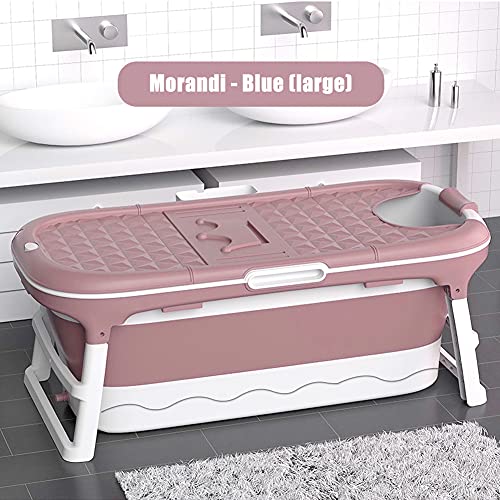 Bañera Plegable Adulto 120cm | Bañera de Masaje Plegable Grande con Cesta de Jabón, Funda, Reposacabezas y Rodillos de Masaje | Ideal para Pequeños Baños Plato Ducha