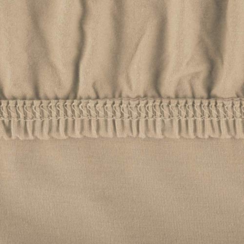 Bella Luna Aquajersey - Sábana bajera para camas de agua, somieres y medidas especiales, 4 Tamaños, 28 colores, algodón, pardo, 90-100 x 200-220 cm