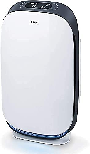 Beurer LR 500 Purificador de aire, con filtro HEPA H13, control de aplicación vía wifi, filtra varias bacterias y virus, con temporizador y modo nocturno, para habitaciones de hasta 106m²