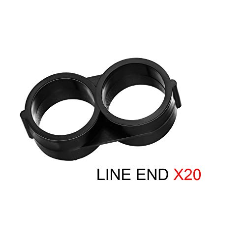 Boao 20 Paquete Conectores de Manguera Plegable de Riego por Goteo de 16 mm Tapón Final, Tubo de Goteo de 1/2"Figura 8 Conexión Final