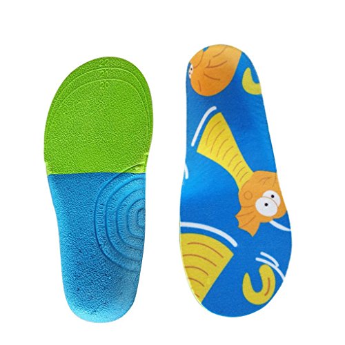 Boowhol Plantillas ortopédicas y deportivas, para juanetes planos, corrección de piernas, para niños, color Negro, talla S / 16.3cm / 23-25 EU