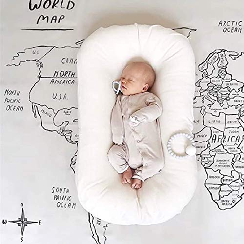 cojin antivuelco bebe,chichoneras cuna,cojin bebe,Cama portátil para nido de bebé para niñas, niños, cuna de algodón, cama para recién nacido, capazo para bebé, cama para dormir, cuna 72 * 42 cm