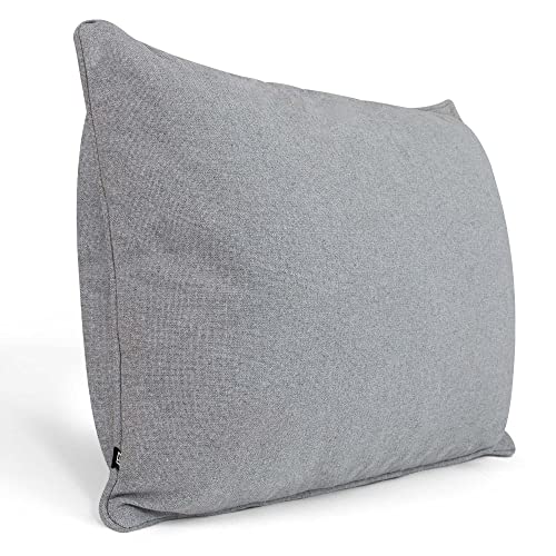 Cojin Sofa con Relleno Incluido 40x70, Funda Suave de algodón Oeko-Tex - Cómodo cojin Respaldo Sofa con Relleno de dureza Media - Cojin Sofa Grande - Cojines Decorativos para Sofa de DYNMC YOU - Gris