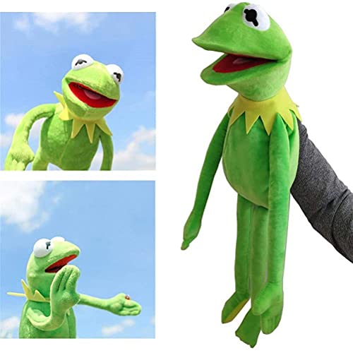 Cricia Marioneta de Mano de Felpa de Rana, muñeco de Peluche de Rana de 60 cm, marioneta de Mano de Rana, los Muppets Muestran Marionetas de Mano, Peluche de Peluche de Rana de Mano Suave