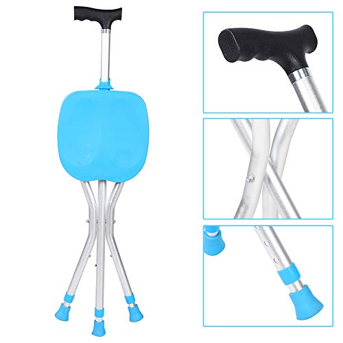 Cuque Venta Loca Andador con Trípode, Silla Plegable con Muleta para Caminar