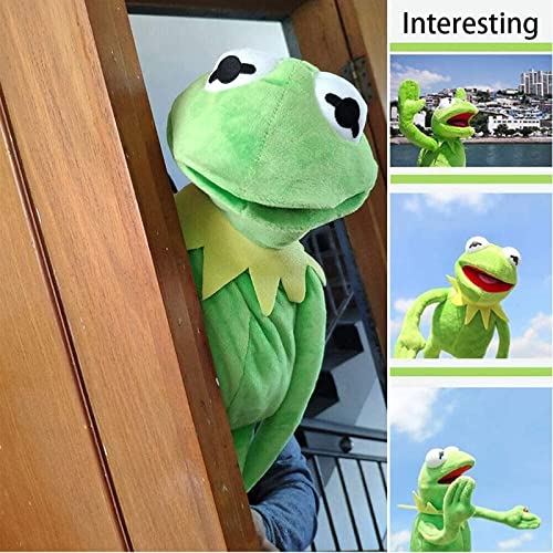 DAGONGJI Marioneta de Mano de Rana,Kermit The Frog Puppet,Muñeco de Peluche de Rana,Marioneta de Mano de Felpa Juguete Educativo for Niños 60CM (Color : Green, Size : 60cm)