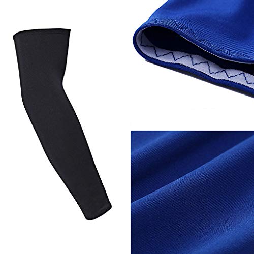 Demino - 1 par de mangas unisex para verano, antirayos UV, largas, protección solar, ciclismo, conducción, pesca, color piel, 38 cm