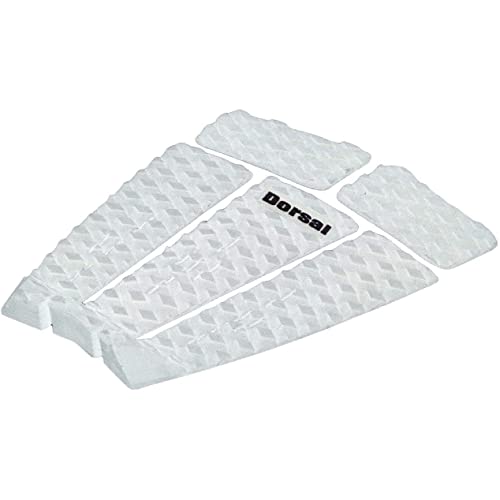 DORSAL 5 Peice Surfboard Traction Pads with Tail Block White/Standard