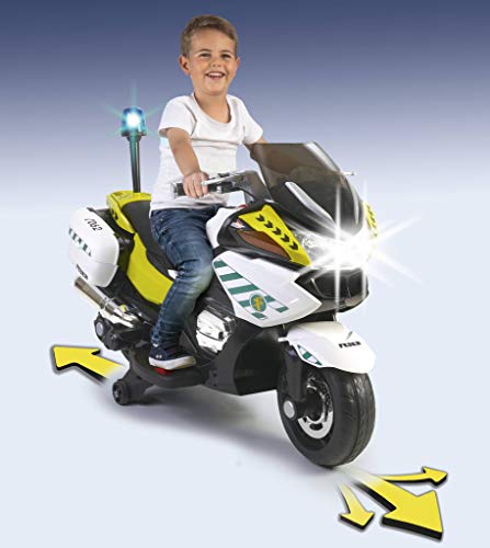 FEBER-Moto de policía, Guardia Civil, Infantil, con batería 12 V, con Luces y Sonido, Color no Aplica (Famosa 800012841)