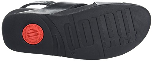 FITFLOP Lulu Cross Back-Strap, Sandalia con Pulsera para Mujer, Black (Black 001), 39 EU