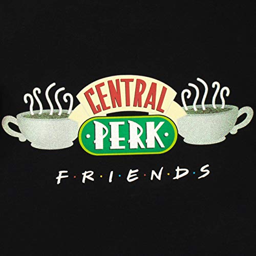 FRIENDS Pijamas de Manga Corta para niñas Central Perk Negro 9-10 Años