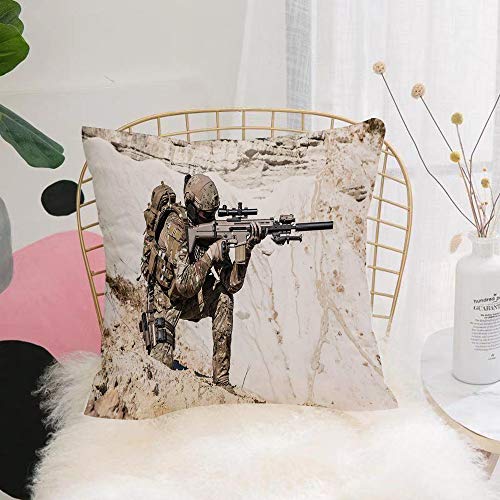 Funda de Cojín,Funda de Almohada Cuadrada para Asiento,Decoración del ejército, guardabosques de los Estados Unidos en la moFundas de Almohada para Sofá Decorativas Dormitorio Coche Pulgada 45 x 45 cm