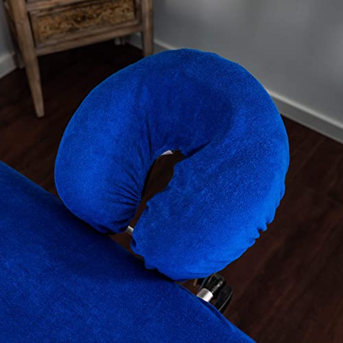 Funda para reposacabezas Zen para tumbonas de masaje, de rizo suave, muy fácil de limpiar y lavable a máquina, para todo tipo de mesas de cosméticos y bancos de terapia (azul real)