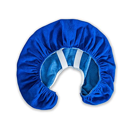 Funda para reposacabezas Zen para tumbonas de masaje, de rizo suave, muy fácil de limpiar y lavable a máquina, para todo tipo de mesas de cosméticos y bancos de terapia (azul real)