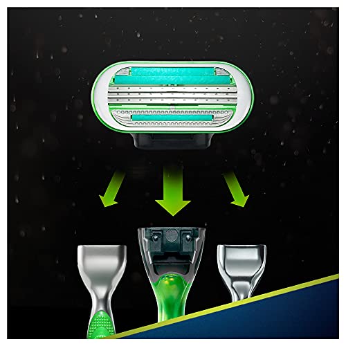 Gillette Body Cuchillas de Afeitar Corporales Hombre, Paquete de 4 Cuchillas Recambio