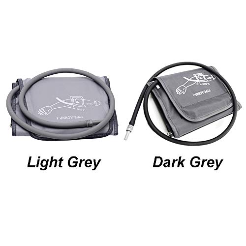 gshhd0 Brazalete de esfigmomanómetro de 22-32 cm, Gris Plateado/Gris Oscuro Solo Brazalete de Repuesto para monitores de presión Arterial