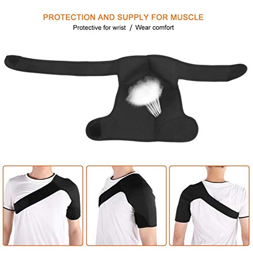 Guoshiy Envoltura de Hombro, Resistente y Relajada Envoltura de compresión para el Hombro, Hombro Derecho portátil Duradero para el Hueso del Cuello del Hombro Izquierdo(Left Shoulder)