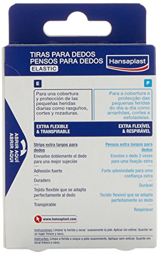 Hansaplast Tiritas para dedos, apósitos adhesivos especiales para las heridas en los dedos, tiritas transpirables y flexibles, 1 x 16 unidades