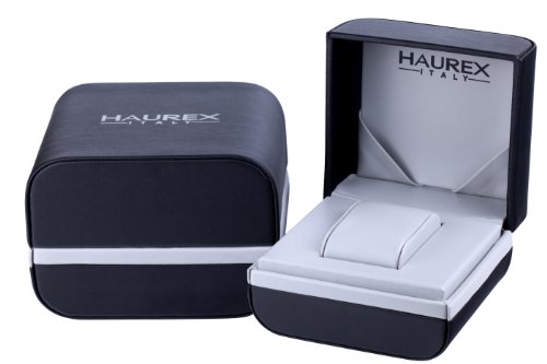 Haurex Italy Grand Class Black Dial Watch #FH341DNH - Reloj de Mujer de Cuarzo, Correa de Piel Color Negro