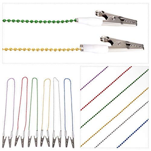 HEALLILY 6 Pinzas para Servilletas Porta Babero Clips Dentales Flexibles para Babero Cadena de Bolas Servilletas para Toallas Sujetadores Correas para Cubrir La Cara para Adultos Mayores