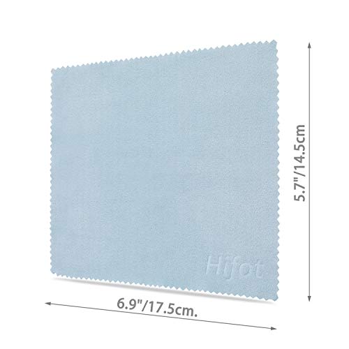 Hifot toallitas limpia gafas 12 piezas, Paños de Microfibra para Limpiar para la Limpieza de los Lentes, gafas, Tabletas, Telefonos, cristales, pantalla - 5.7"/14.5cm *6.9"/17.5cm