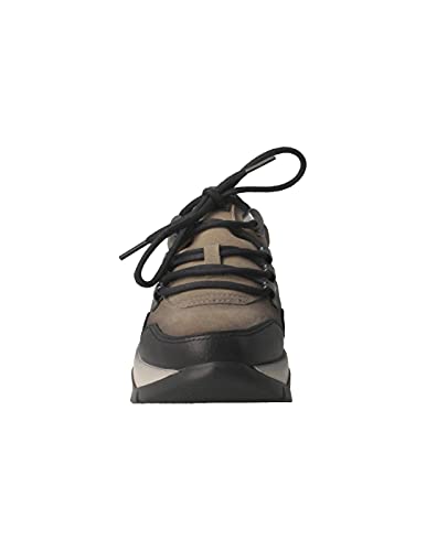 HISPANITAS - Andes HI211888 Taupe - Zapato Deportivo de Piel, con cuña y Plataforma, Cordones, Suela de Goma, para: Mujer Color: Taupe Talla:40