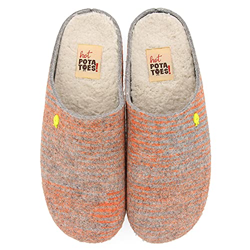 HOT POTATOES KREUTTAL, Pantuflas Hombre, Naranja, 46 EU