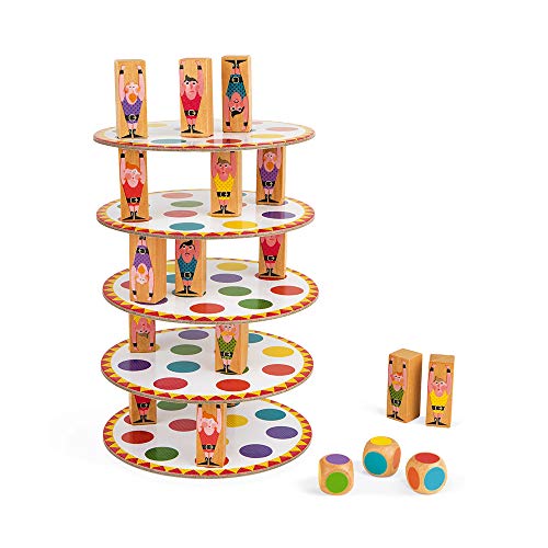 Janod - Acrobat' - Juego de Habilidad y Estrategia, Juegos de Mesa para Niños, Concentración y Motricidad Fina, para 2 Jugadores O Más - Desde Los 5 Años, J02757