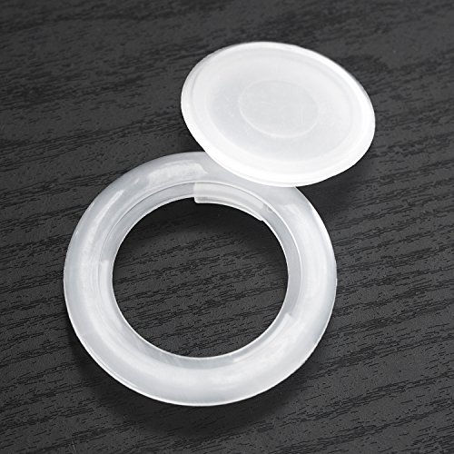 Juego de 2 Pulgadas de Anillo y Tapa de Agujero de Sombrilla de Mesa de Patio, Conjunto de Tapón y Tapa Anillo de Agujero de Espesor de Paraguas de Tamaño Estándar (Translúcido, 2 Juegos)