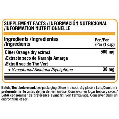 Life Pro P-Synephrine 30mg 90 Vegancaps Citrus Aurantium Extract | P-Sinefrina 30mg Vegana | Remedio natural para la pérdida de grasa | Reduce el apetito | Gran efecto termogénico