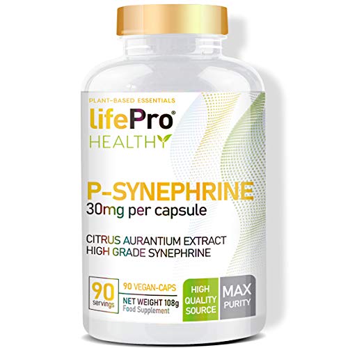 Life Pro P-Synephrine 30mg 90 Vegancaps Citrus Aurantium Extract | P-Sinefrina 30mg Vegana | Remedio natural para la pérdida de grasa | Reduce el apetito | Gran efecto termogénico