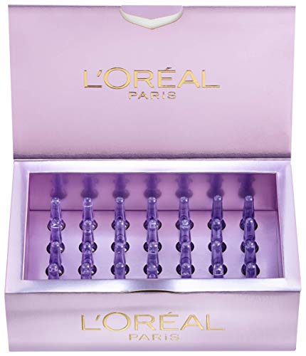 L'Oréal Paris Ampollas Rellenadoras Antiedad con Ácido Hialurónico Puro y Vitamina B5 Revitalift Filler, Hidratación intensa, Caja 28 unidades monodosis, 1.3 ml