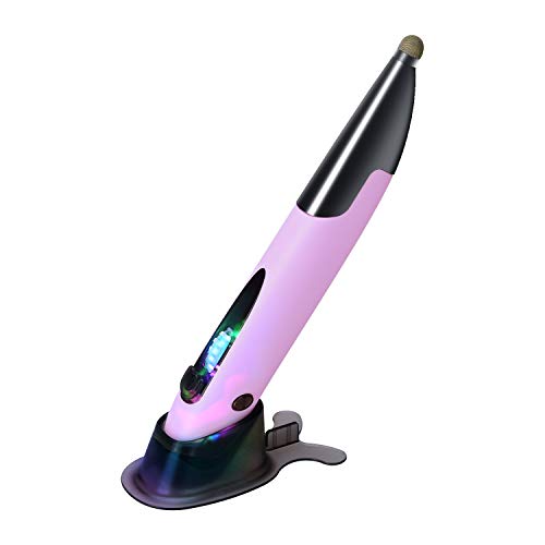 Lychee Ratón de lápiz Recargable, Ratón ergonómico óptico Inalámbrico portátil/Retroiluminación RGB/Tipo C y Micro USB/para Tablet,PC,Ordenador portátil, Mac,Android (Rosado)