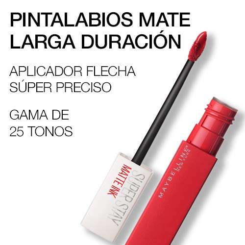 Maybelline New York SuperStay Matte Ink, Pintalabios Mate de Larga Duración, Tono 35 - Creator, Morado Intenso