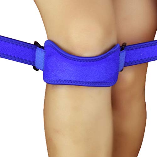 Milisten 2 Piezas Correa de Rodilla Rotuliana Soporte de Tendón Rotuliano Banda de Refuerzo Ajustable para Baloncesto Correr Puentes Voleibol de Rodilla Tendinitis Artritis