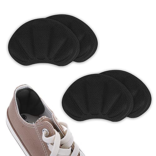 Molain 2 pares de agarres para zapatos demasiado grandes, almohadillas autoadhesivas para zapatos para mujeres y hombres plantillas antideslizantes para zapatos (negro)