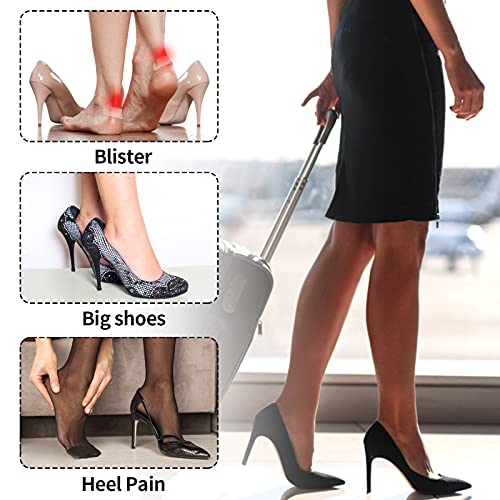 Molain 2 pares de agarres para zapatos demasiado grandes, almohadillas autoadhesivas para zapatos para mujeres y hombres plantillas antideslizantes para zapatos (negro)