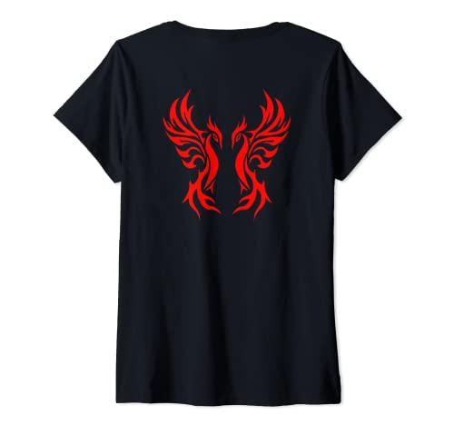 Mujer Alas en la espalda alas de ángel de águila / halcón Camiseta Cuello V