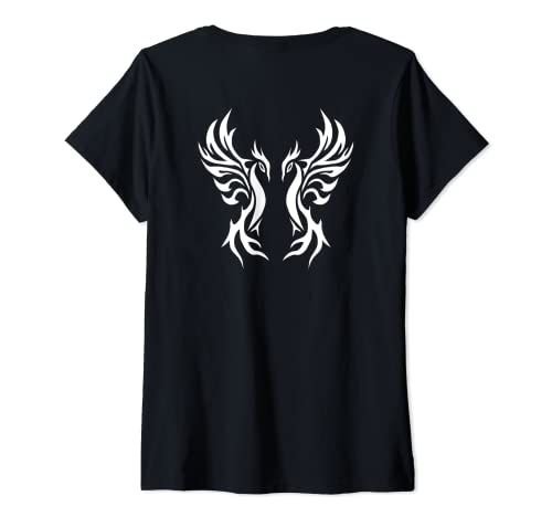 Mujer Alas en la espalda alas de ángel de águila / halcón Camiseta Cuello V